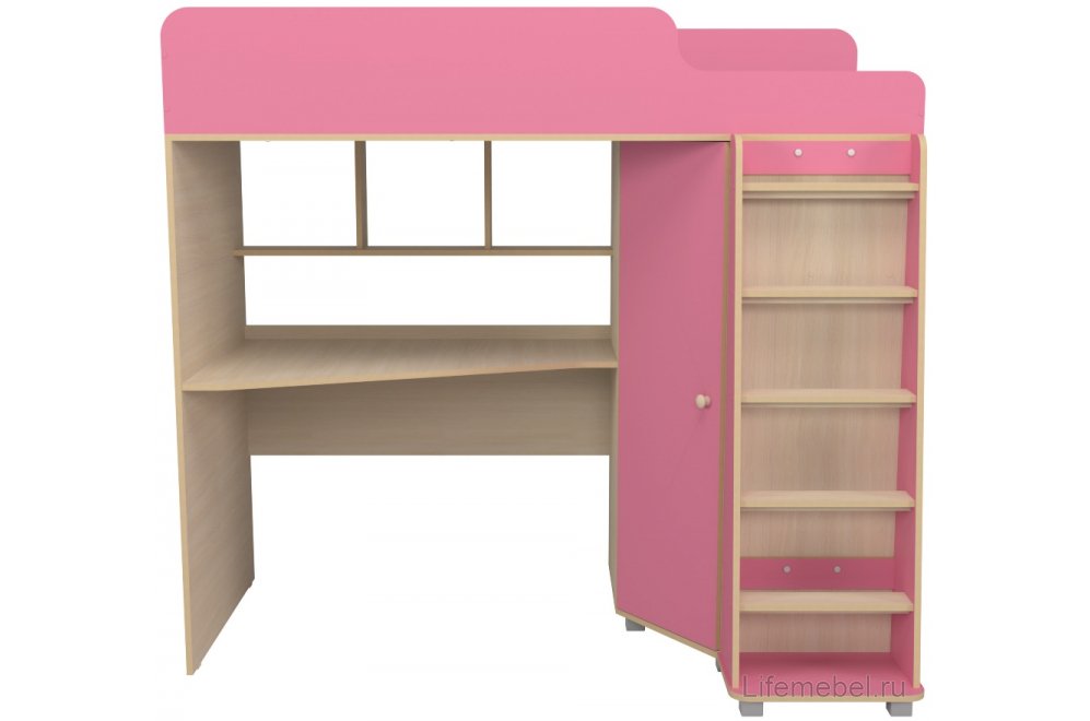 Кровать-чердак Капризун 5 Р440 розовая