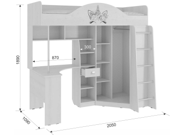 Кровать-чердак Фэнтези