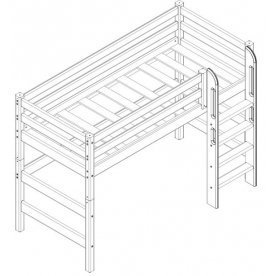Кровать-чердак Соня с прямой лестницей вариант 5