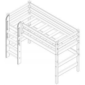 Кровать-чердак Соня с прямой лестницей вариант 5
