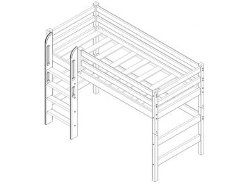 Кровать-чердак Соня с прямой лестницей вариант 5