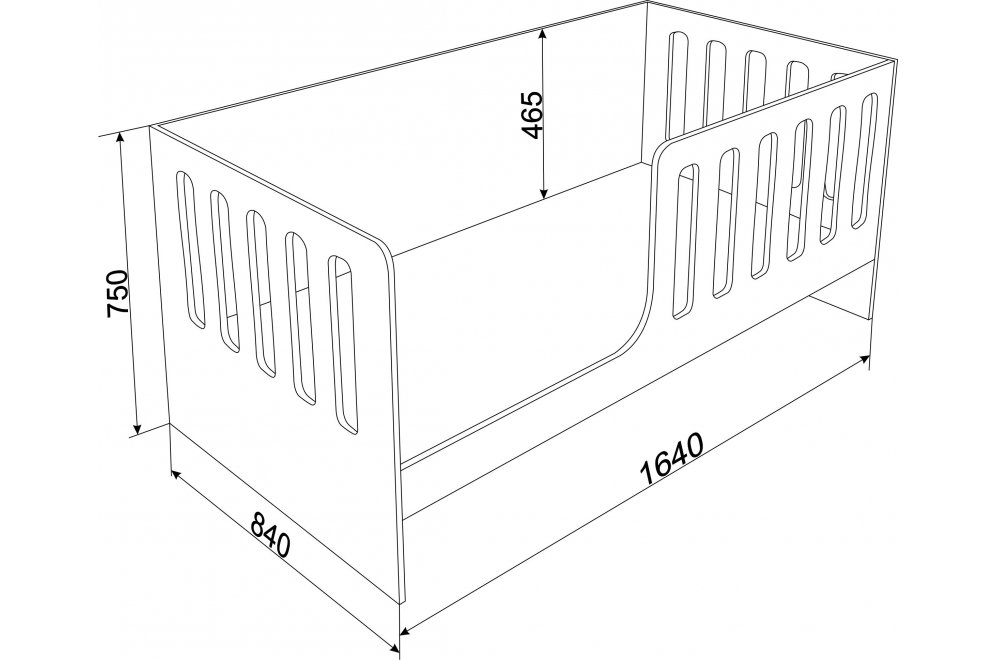 Кровать Астра 12 без ящика белый / венге
