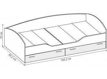 Подростковая кровать Бриз 2