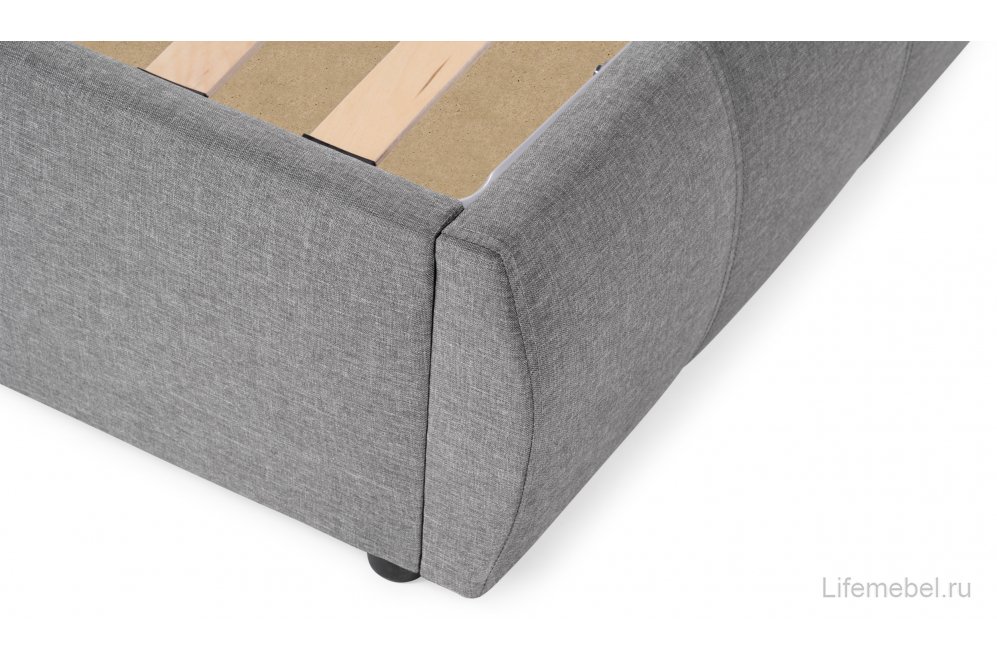 Полутораспальная кровать Афродита-2 120х200 рогожка серая