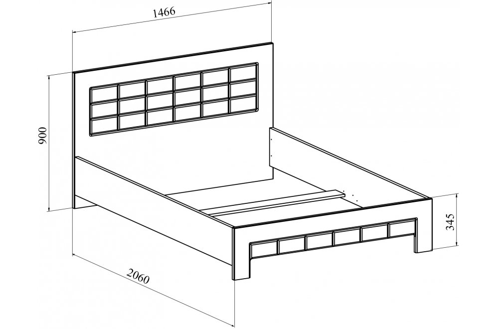 Полутораспальная кровать Изабель ИЗ-711K 140х200 белое дерево