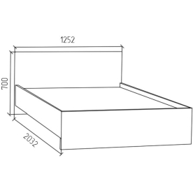 Полутораспальная кровать КР11