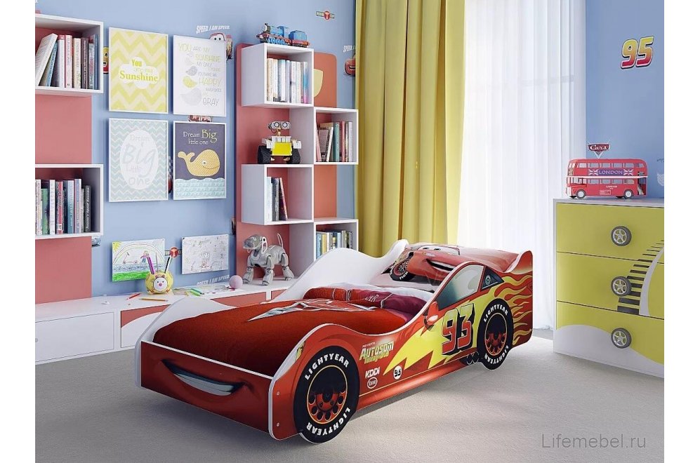 Кровать-машина Старт красный