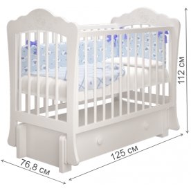 Кроватка Амалия 3 маятником и ящиком