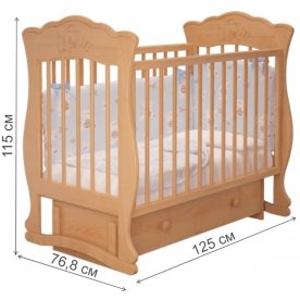 Кроватка Елена 3 с маятником и ящиком