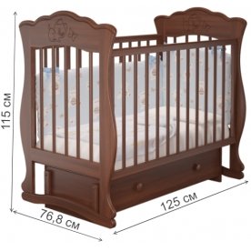 Кроватка Елена 3 с маятником и ящиком