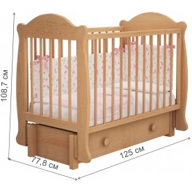 Кроватка Мишутка 3 с маятником и ящиком