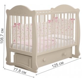 Кроватка Мишутка 3 с маятником и ящиком