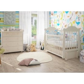 Кроватка Мишутка 3 с маятником и ящиком