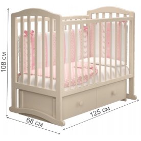 Кроватка Пикколо 3 с маятником и ящиком