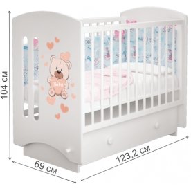 Кроватка Софи 3 с маятником и ящиком