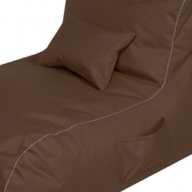 Пуф коричневый оксфорд