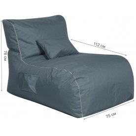 Пуф серый оксфорд