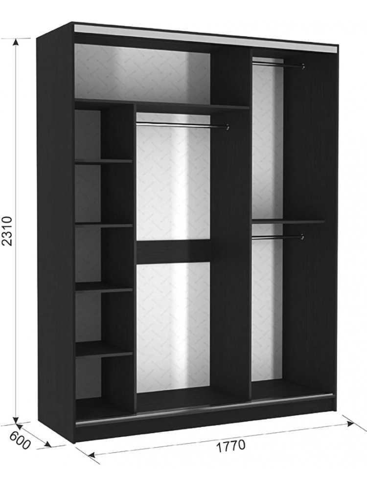 Шкаф-купе Бассо 7-600 17 венге
