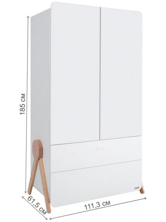 Шкаф Micuna Swing А-1835 white / water wood