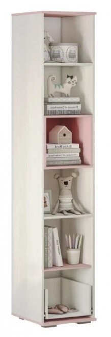 Стеллаж Малибу ПН-12 ясень белый / айскрим / белый 