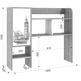 Надстройка для стола Лайт-1 1200