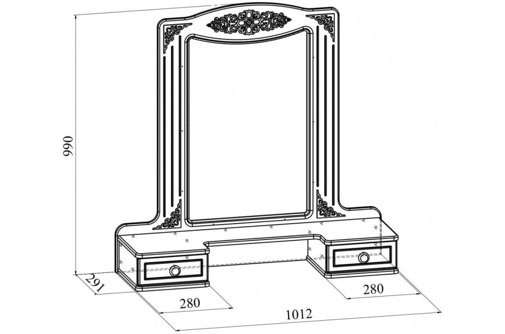 Надстройка для стола Ассоль плюс АС-38 ваниль