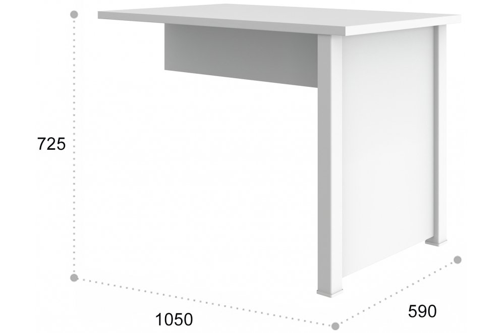 Приставка для стола Изабель ИЗ-42 белое дерево