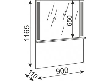 Зеркало для туалетного столика Тиффани М37