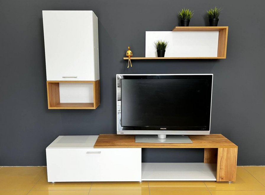 Готовая гостиная Одди белый / дуб золотой