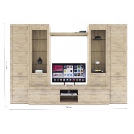 Гостиная Оскар комплектация 13 дуб санремо