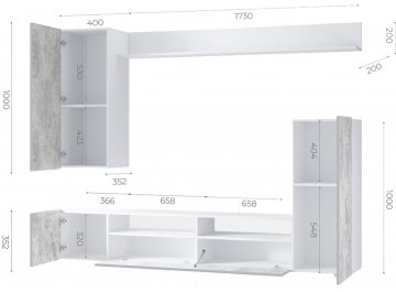 Готовая гостиная Диаманд