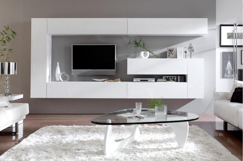 Готовая гостиная Dublin белая комплектация 1