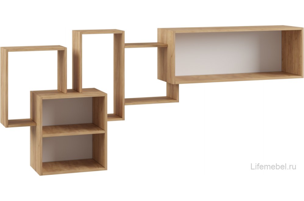 Готовая гостиная Мадера ЛДСП дуб крафт золотой / лдсп белый - Уцененный экземпляр