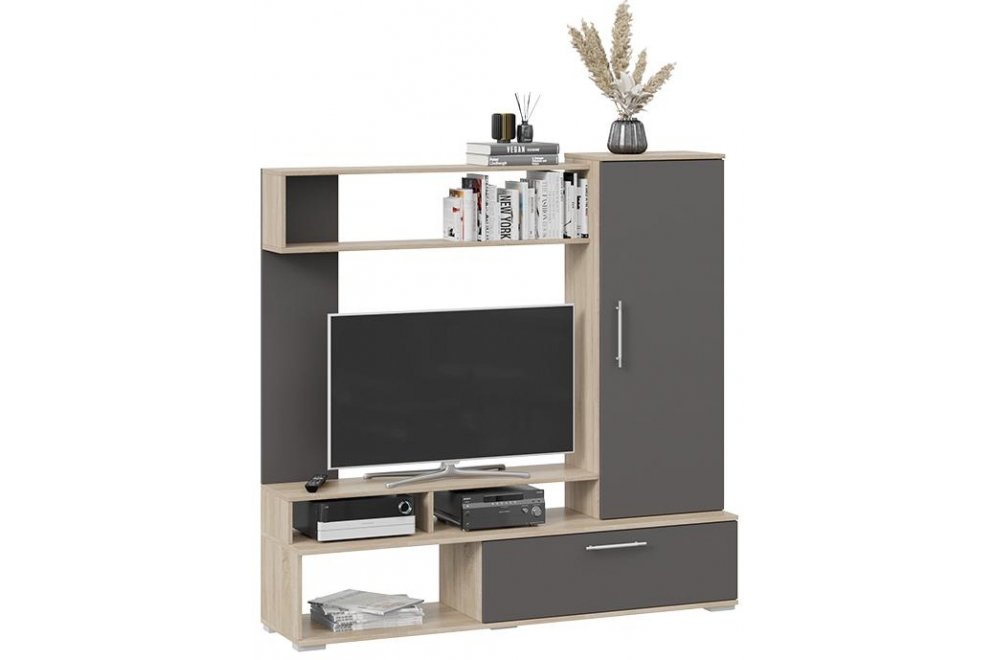 Готовая гостиная Сиена дуб сонома / графит серый