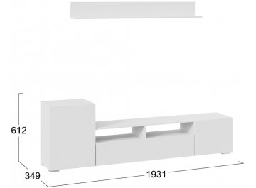 Готовая гостиная Сильвия белый ясень