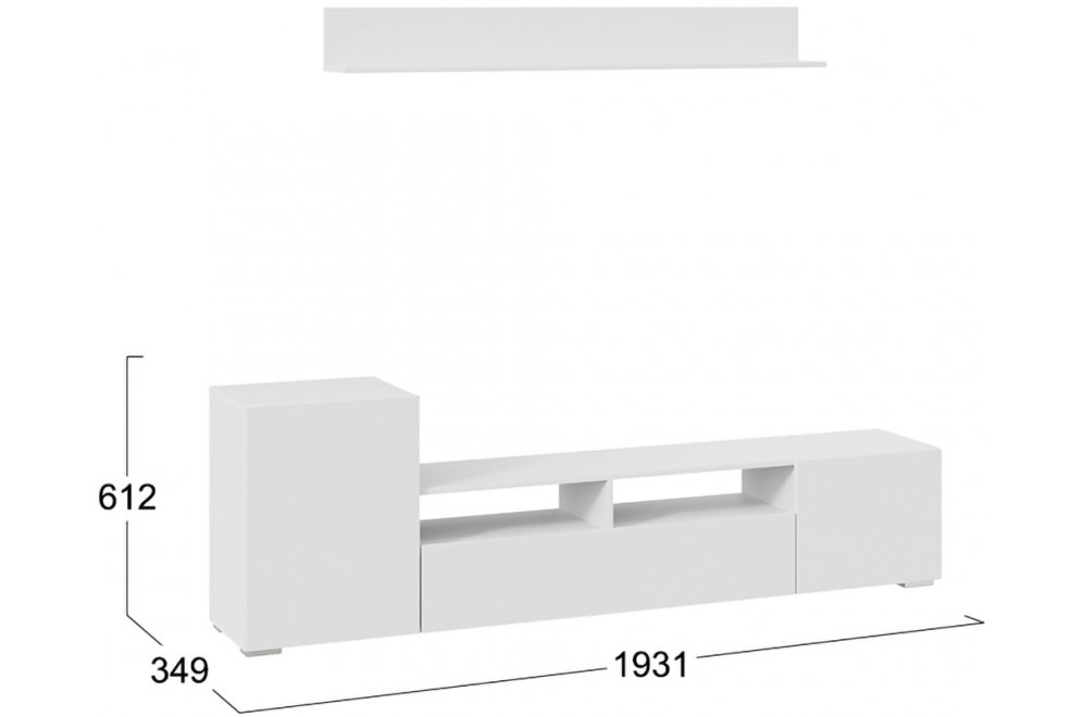 Готовая гостиная Сильвия белый ясень