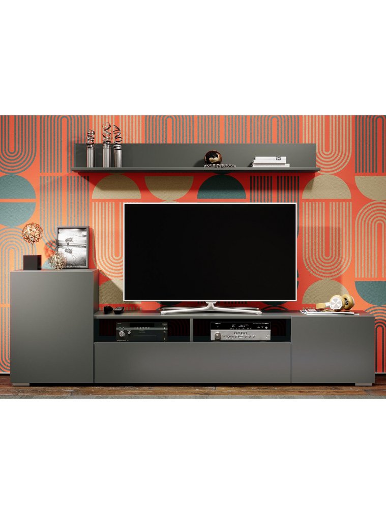 Готовая гостиная Сильвия графит серый