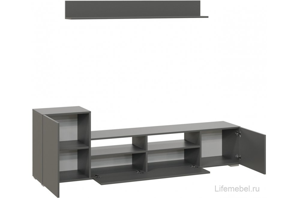 Готовая гостиная Сильвия графит серый