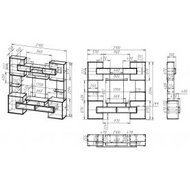 Готовая гостиная Мебелайн-10