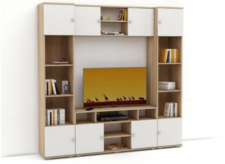 Модульная гостиная Марокко-2 дуб сонома / белый