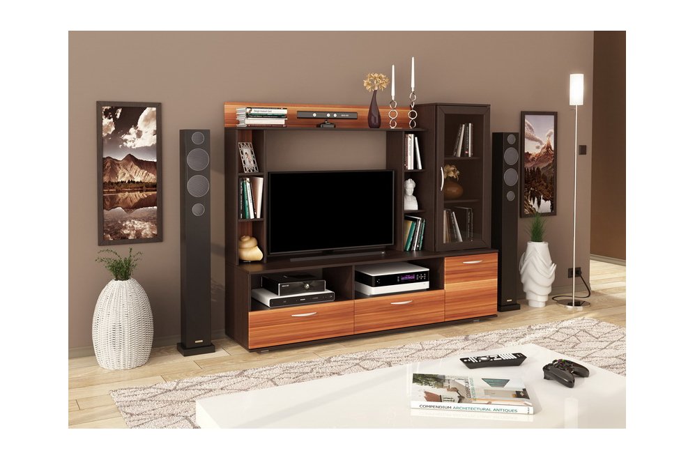 Мини-стенка Чили венге / слива валлис