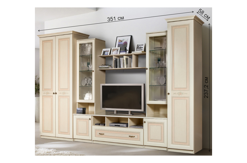 Модульная гостиная Анна штрих комплектация 2