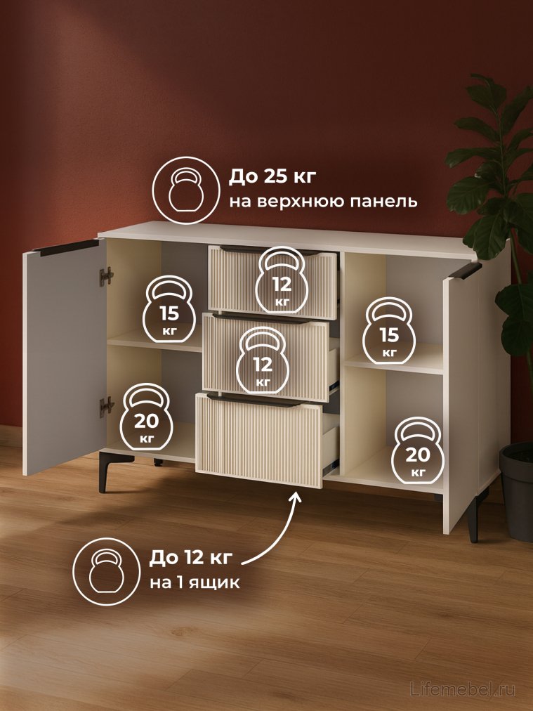 Модульная гостиная Иадама кашемир / кашемир комплектация 1