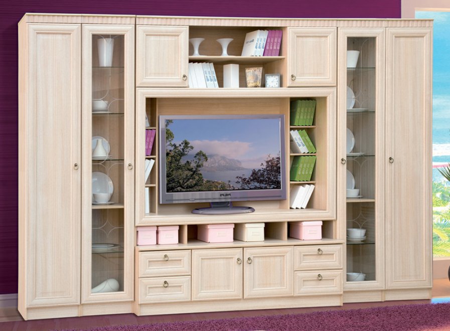 Модульная гостиная Инна денвер светлый комплектация 2