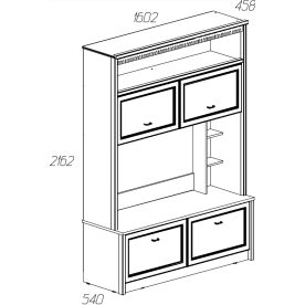 Модульная гостиная Лючия комплектация 1