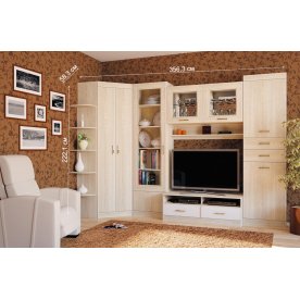 Модульная гостиная Ника (комплектация 2) дуб сонома / белый