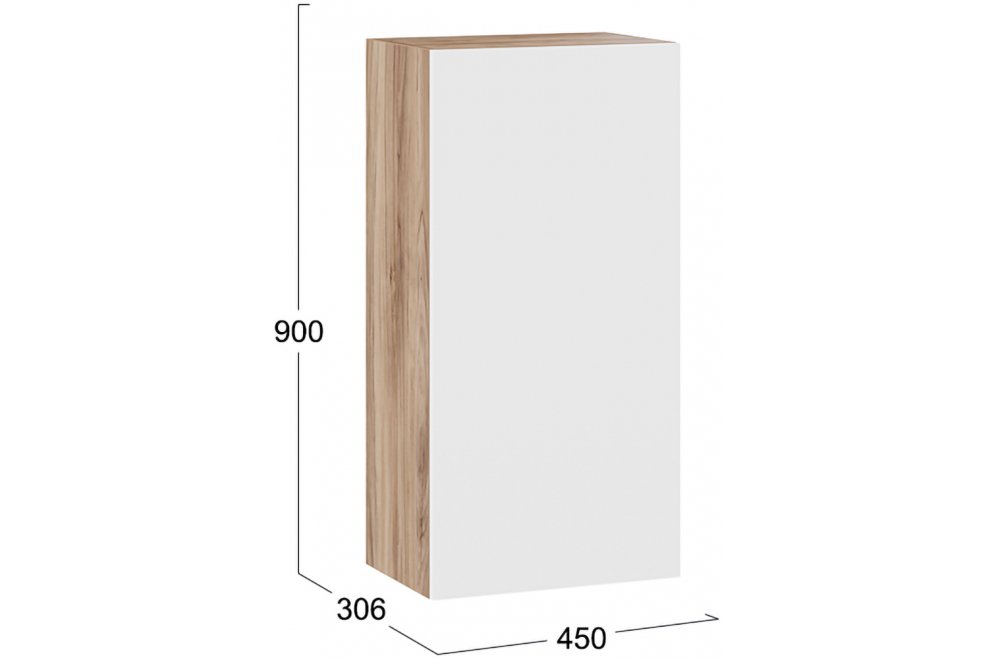 Модульная гостиная Порто яблоня беллуно / белый софт комплектация 5