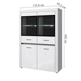 Модульная гостиная WhiteBlack комплектация 1