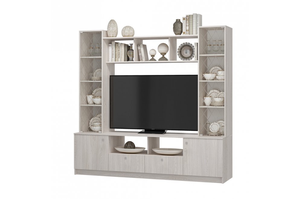 Модульная гостиная Зарина ясень белый