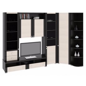 Стенка для гостиной Фиджи (комплектация 17) венге цаво / дуб белфорт